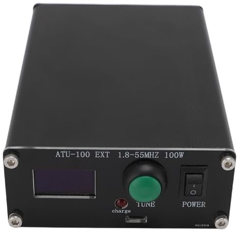 Bewinner ATU-100 EXT Antenna Tuner for Ham Radio - Automatic, 1.8-55MHz, 100W Max Power, Aluminium Alloy, Organic LED Screen