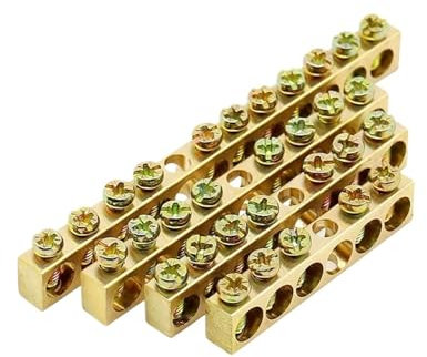 1 PZ 5/7/10/15 foro 8 * 12 8 * 13 MM messa a terra barra di rame morsettiera armadio elettrico quadrato neutro bus(8X13MM,10Hole)