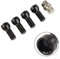 Zoegneer 4 Pieces Wheel Locking Bolts Wheel Bolt Locks Wheels Nuts Set Locking Wheels Nut Set With Key Anti-Theft Security Lug Nuts For Cars Black (M14*1.25)