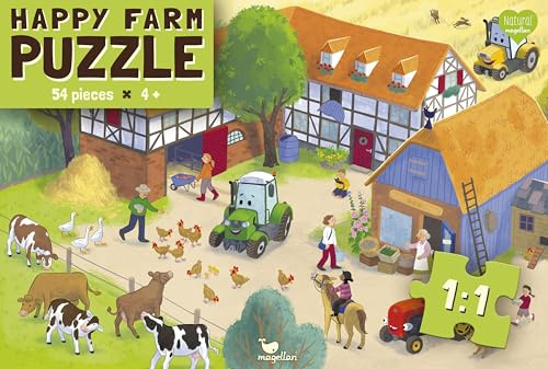 Puzzle - Happy Farm: EIN Bauernhof-Puzzle mit 54 Teilen für Kinder ab 4 Jahren