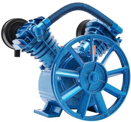 HUSPOO Luftkompressor Pumpenkopf 2200W 3HP, V-Doppelzylinder Kompressor Aggregat 115PSI mit 250L/min - Leise & Hochleistung