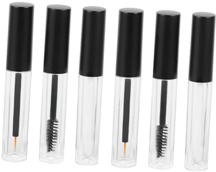 Anneome 6pièces Contenant Mascara Vide avec Brosse pour Cils Pot de Crème pour Femme