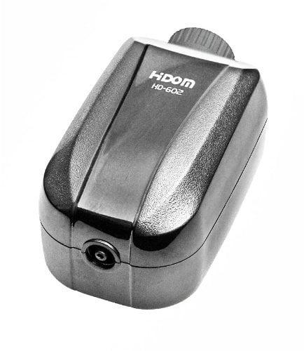 Hidom High Efficiency Quiet Adjustable Multi-Speed Aquarium Air Pump - 2.5w 2.0 LPM,Black