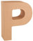 Glorex 6 2029 116 - Papp - Buchstabe P, Buchstabe aus brauner Pappe, ca. 17,5 X 5,5 cm groß, zum bemalen und bekleben, für Serviettentechnik und Décopatch, ideal als Dekoration