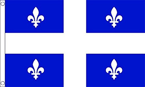 Bandera de Quebec de 1,5 x 0,9 m, grande