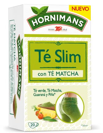 Hornimans Té Slim con Té Matcha | Ingredientes 100% Naturales | 20 bolsitas | Con Teína