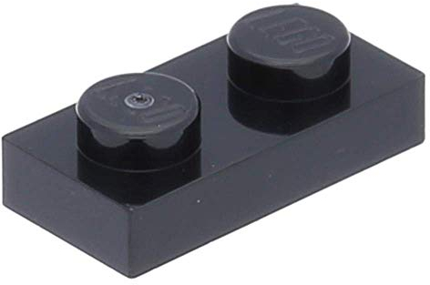 LEGO® Plate 1 x 2 - Black, 50 pcs, 3023 Part Number