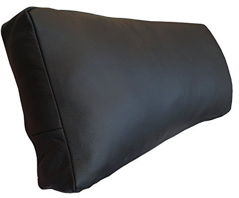 Quattro Meble Schwarz Echt Leder Nackenkissen Lederkissen Sofa Dekokissen Rindsleder Kissen Kopfstützen Kopfkissen (22 x 50cm)