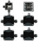 CESFONJER 4Pcs IP66 Waterproof Electrical Junction Box, 3 Way External Electrical Junction Box Outdoor Coupler PG11 Cable Gland 5-10mm.