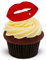 RED LIPS SMILE - Standups 12 Edible Standup Premium Wafer Cake Toppers