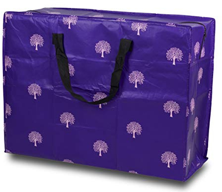 Sorti 4x Enormous Jumbo XL Clothing Toys Home Laundry Storage Bag Made From Recycled Material. Really Big Extra Deep Massive Purple Tree Pattern Bag. 127 Litres. 54 x 74 x 32 cm (4 pieces)