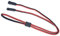 Brillenkordel/Sportband mit Grip-Befestigung für Sonnen-, Lese- und Sportbrillen in Rot-Schwarz