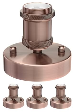 ledscom.de 4 Stück Deckenleuchte/Lampenfassung RETRA, bronze matt, 1x E27 max. 60W