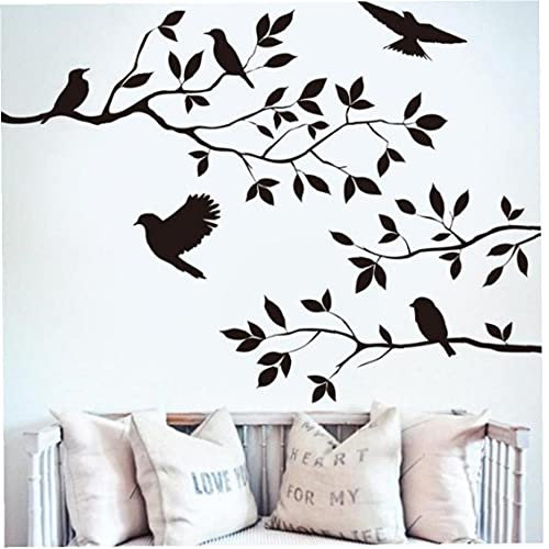 Branchen-baum-vogel-wand-kunst-aufkleber, Wand-diy Aufkleber-tapete Für Heim-raum-dekor-dekoration