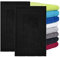 BaSaTex - 2er Pack Badvorleger für Dusche & Badewanne - Badematte Saugfähig & Schnelltrocknend in 60x90 cm - Aus 100% Baumwolle & 800 g/m² - Duschvorleger Öko-Tex Made in Green Zertifiziert - Schwarz