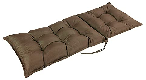 DE11 Sonnenliegen-Kissen, Liegestuhl, Garten, Chaiseschaukel-Matratze, weich, bequem, dick, rutschfest, Holzstuhl-Sitzpolster mit Zugseil