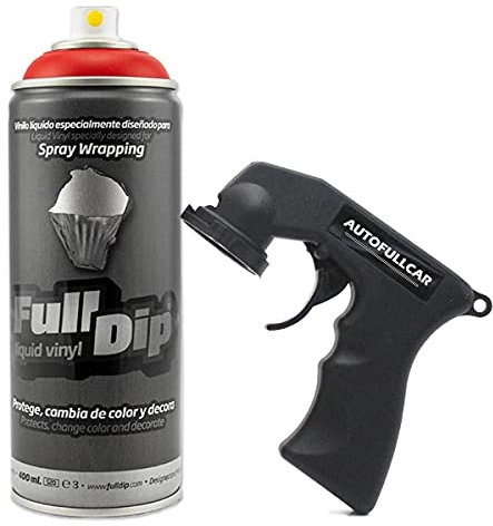 Full Dip Spray Flüssigvinylspray Sprühlack 400 ml mit Adapter (Rot)
