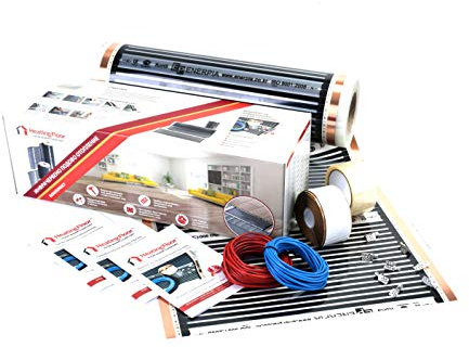 25m2 Underfloor Heating Film KIT 150W/sqm, Film Width 50cm for Heating Floor, Under Laminate & Wood