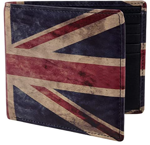 Mala Herren-Geldbörse aus Leder, mit Union Jack Kalmin-Kollektion, mehrfarbig, mehrfarbig, Union Jack-Reihe