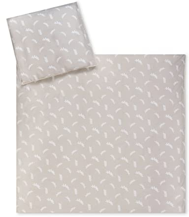 Julius Zöllner Bettwäsche Organic 80x80+35x40 Zweige taupe