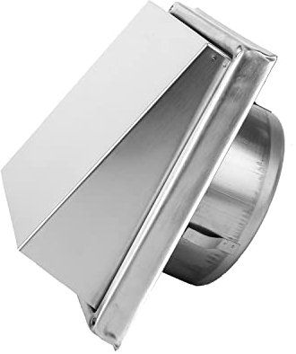 uyoyous Lüftungsgitter 150mm Wetterschutzgitter Edelstahl Abluftgitter Haube Ablufthaube Quadratische Belüftungsgitter 184x184 mm Lamellengitter für Küchen, Badezimmer, Garagen, Büro Lüftungssysteme