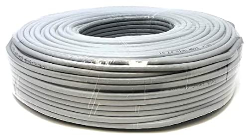 Vsnetwork Matassa 50 MT Metri Cavo di rete UTP CAT7 CCA RJ45 Bobina di rete Gigabit 10 Gbps LAN ADSL Ethernet Grigio