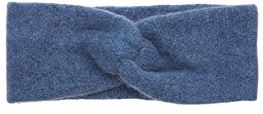 Zwillingsherz Stirnband aus 100% Kaschmir - Hochwertiges Grobstrick-Kopfband im Uni Design für Damen Frauen Mädchen - Wolle - Ohrenschutz - Haarband - warm und weich für Frühjahr Herbst und Winter