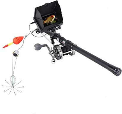 20M 1000TVL Fish Finder Unterwasserfischen Kamera 4,3 Zoll Monitor 10 STÜCKE LED 180 Grad Sea Wheel Kamera zum Angeln
