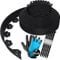 KESSER® Flexible Rasenkante aus Kunststoff Länge 50m Höhe 5cm, mit 325 Erdanker + 5 Paar Handschuhe Beeteinfassung Beetumrandung Beetbegrenzung Mähkante Pflastersteine Palisade - Schwarz