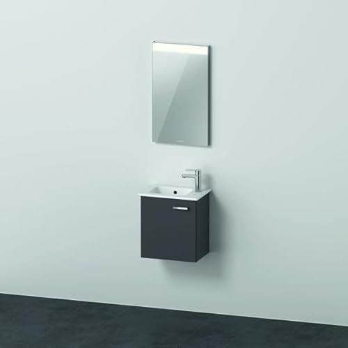 Duravit Xbase, Möbel-Set wandhängend, mit LED-Spiegel, Waschtisch und Waschtischunterschrank, Breite 400 mm, XB0065L4949, Farbe: Ausführung