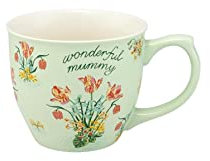 Cath Kidston Spot Bouquet Tasse aus Steingut, Motiv Mum, Grün