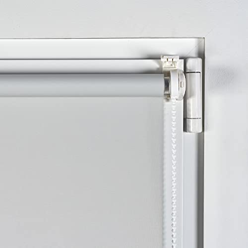 Estores Opacos sin taladrar 100% Blackout Térmicos 60x180 cm Gris | Instalación sin agujeros. Estores enrollables blackout para ventanas. Oscuridad total en dormitorio y habitación StoresDeco