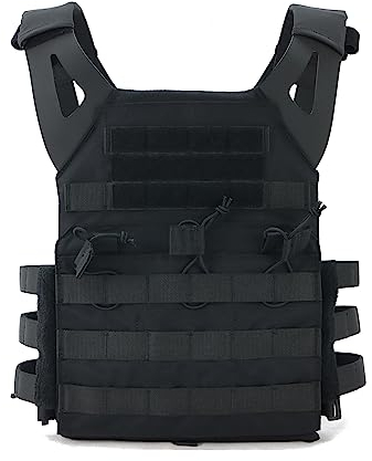 ACEXIER Taktische Weste JPC Plattenträger Paintball Körperpanzerung MOLLE Airsoft Ausrüstung Militär Taktische Ausrüstung (Black)