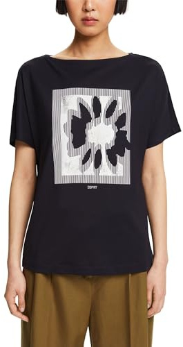 ESPRIT Damen 014ee1k327 T-Shirt, 001/Black, XXS
