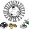 Amindz Spazzola per Decespugliatore, 150mm x 25,4mm Testina Universale per Decespugliatore,Testina perDe cespugliatore, Spazzola per Erbacce in Acciaio, per Esterno Giardino Casa Tosaerba