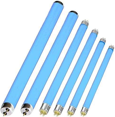 CLAR - Tubos Fluorescentes UV, Bombilla Antimosquitos, Luz Antimosquitos, Bombilla Antimosquitos Exterior, Lamparas Luz UV, Lampara de Luz Ultravioleta, 21,2 x 1,6 cm (6 Watts T5, Pack 5)