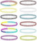 12 Stück Choker Kette Set, Halsband Halsketten Kropfband Elastische Halskette Stretch Tattoo Choker Kette Armband Ring Vintage Henna Tattoo Halskette Halsband für Mädchen Frauen (12 Stück Farbe)