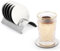 BTSKY Lot de 6 Sous Verre Ronds en Acier Inoxydable Brossé avec Support et Fond en Mousse 10 x 10 cm