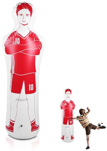 Aufblasbare Fußballtrainingspuppe, 40 x 160 cm Turning Wall Tool | Trainingspuppe, mit Wasser befüllbar, faltbar, für verschiedene Sportarten geeignet, z. B. Fußball, Basketball und Boxen