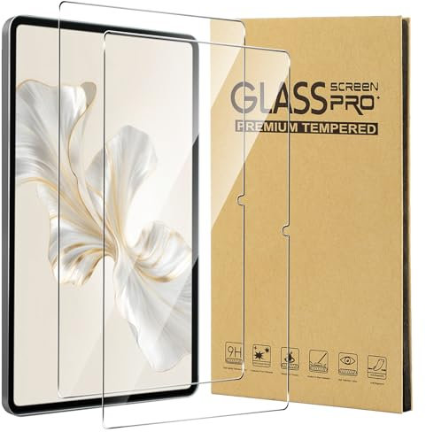 CONAPIKA Schutzfolie für Honor Pad 9 12.1 Zoll,2 Stück 9H Härte Anti-Kratzen Anti-Bläschen Gehärtetes Glas Displayfolie 2.5D HD-Klar Hohe Empfindlichkeit Anti-Fingerabdruck Displayschutzfolie