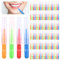 100 Stück Interdentalbürsten, Zahn Zwischenraum Bürste Zahnzwischenraumbürsten Dentalbürsten Wiederverwendbar für Reinigung Zahnreinigung Werkzeug Zwischen den Zähnen (Rot, Blau, Hellgrün, Orange, 5)