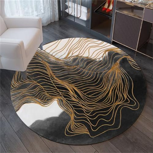 RUGMRZ Teppich Lang Vorzimmer Licht Luxus grau Tinte Malerei Design Schlafzimmer Teppich waschbar Flickenteppich Waschbar 180X280CM