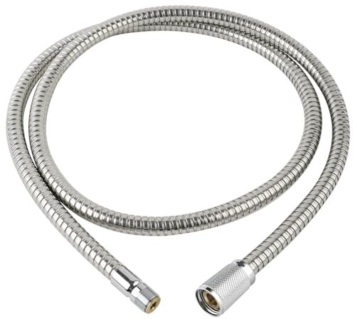 46092000 Tuyau de pulvérisation extractible pour robinets de cuisine Grohe - 140 cm - Tuyau de rechange pour robinet de cuisine Alira et Ladylux et Euro Plus - Finition chromée