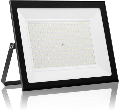 Sararoom 200W LED Flood Light Ourdoor, 20000LM Super Bright LED Security Light, 6500K Daylight White Outdoor Floodlight, IP66 Waterproof Ultra Thin Wall Light for Garden, Backyard, Yard, Garage
