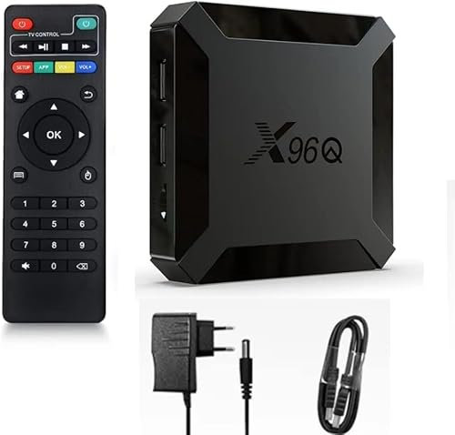 X96,Q 1 GB di RAM e 8 GB di ROM Box Android TV Box Media Player Alta qualità (Android 11.0) con telecomando e cavo HDMI, lettore multimediale Box TV 4K