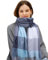 EOAMGO Schal Damen Winter, Winterschal Halstuch Damen Kuschelig, Baumwolle Kariert übergroßer Quadratisch Deckenschal (65 * 180 CM) (Blau)