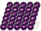 Inge Glas Weihnachtskugeln mit Haken | Schöne Christbaumkugeln aus Glas | Set 30 Kugeln und 40 Aufhänger | Christbaumschmuck Weihnachtsbaumkugeln (Purple Symphony | lila)