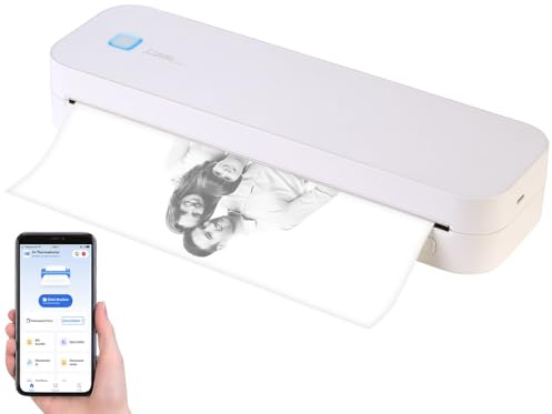 Callstel Akku Drucker: Mobiler Akku-Thermodrucker, Papierrolle, Windows, Mac, iOS & Android (Foto Drucker, Mobiler Bluetooth, Mini)