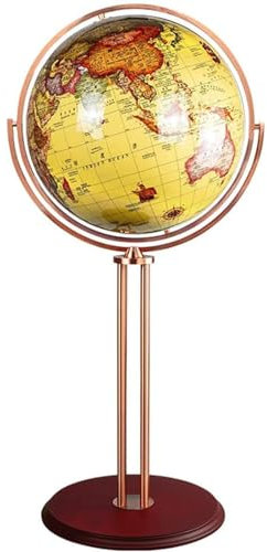 WLGDBXF Globes Globe Rotatif à 720 °, sphère de Cristal, Globe terrestre sur Pied, Globe terrestre éducatif/géographique, décoration de Bureau Ancien