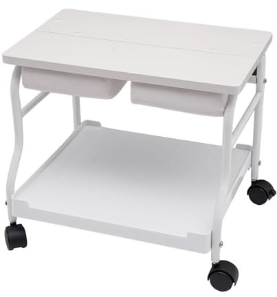 Piso elevado portátil para pies con ruedas, pedicura, salón de belleza, pies de baño, silla de spa, carrito de belleza, uñas o carrito portátil para mesa de masaje, soporte de alta resistencia